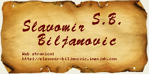 Slavomir Biljanović vizit kartica